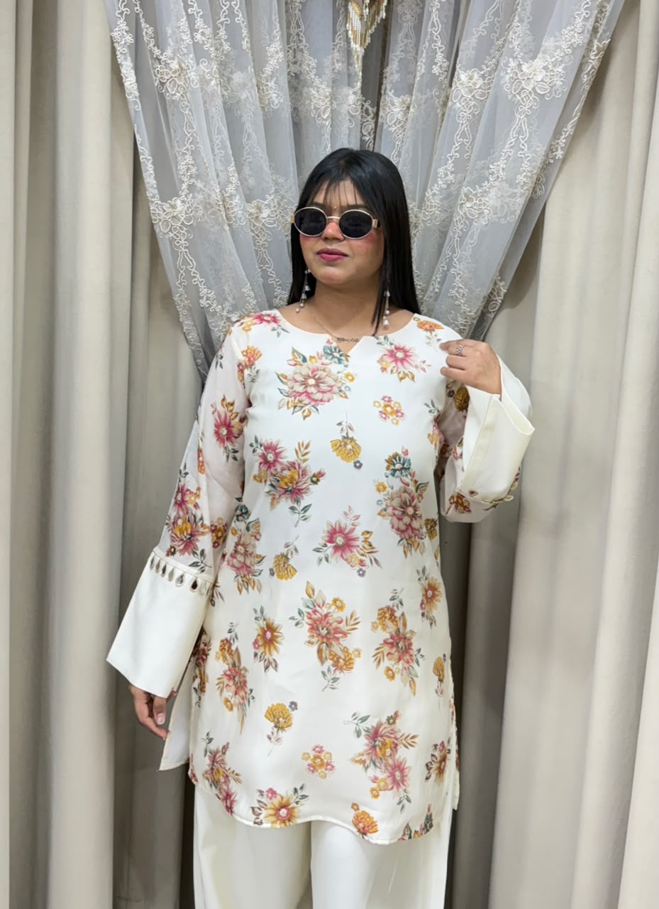 Designer Mul Chanderi Farshi Cordset for Women | Premium Traditional Co-Ord Set