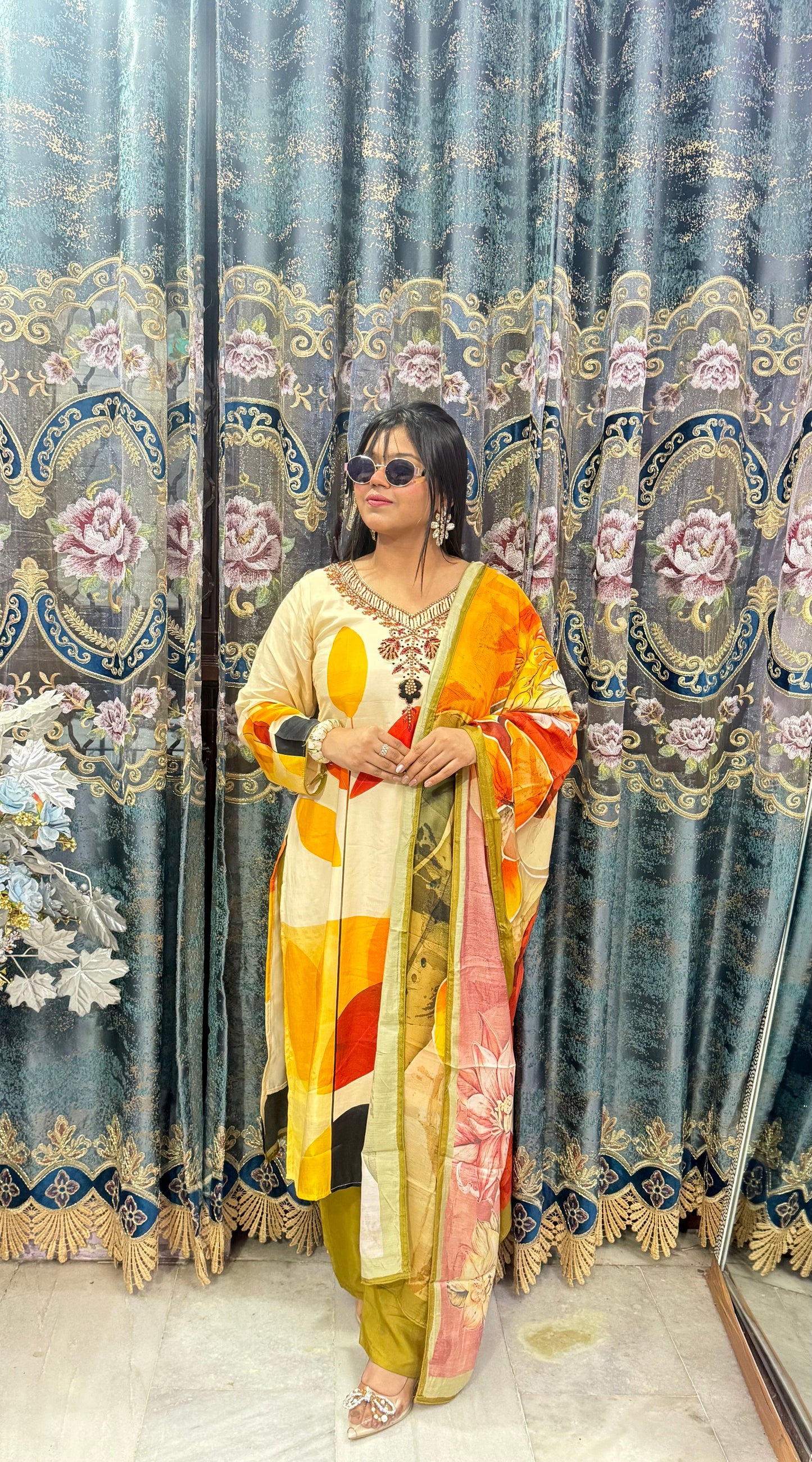 Designer Digital Print Suit