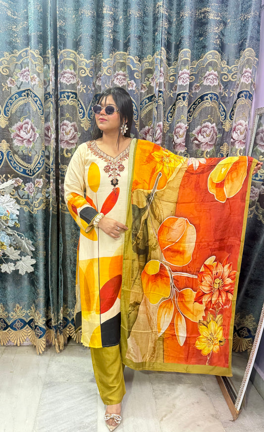 Designer Digital Print Suit