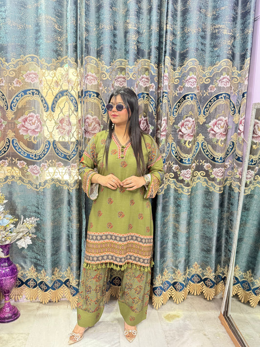 Mulmul Farshi Salwar Co-ord Set