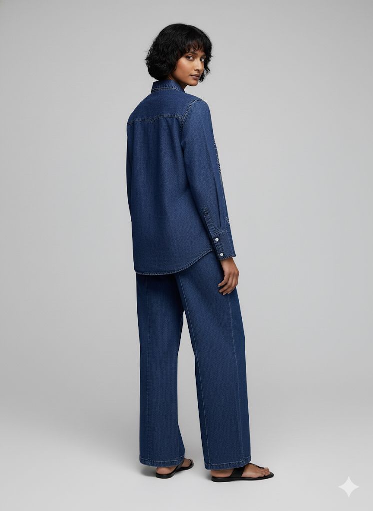 DENIM SEQUENCE WORK COORD SET