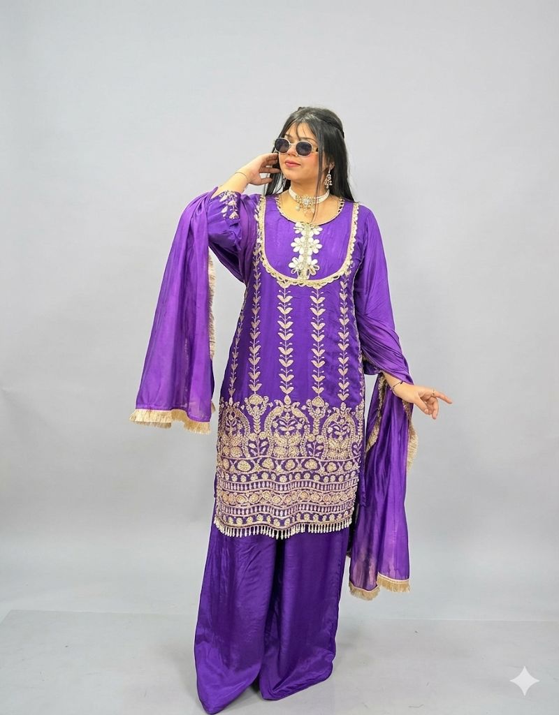 PURE CREAP PARTY WEAR SUIT