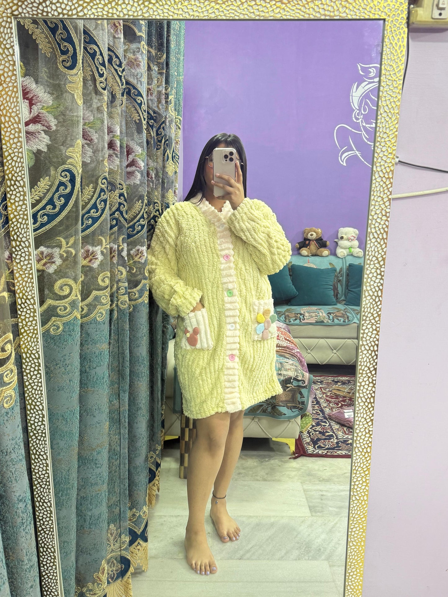 WINTER SHORT MINI NIGHT DRESS