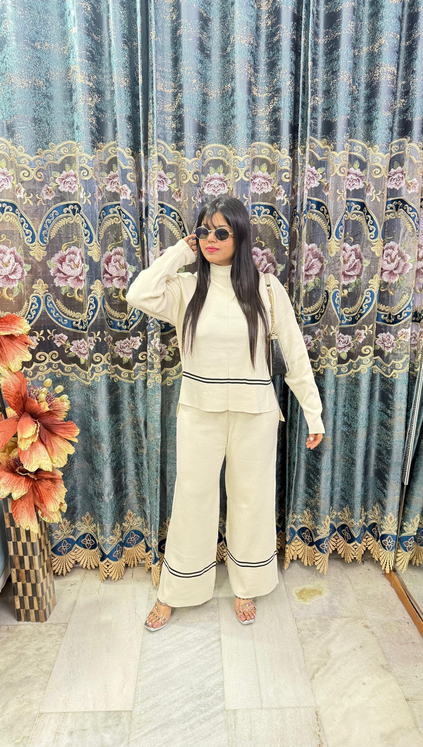 KNITTED KOREAN CO-ORD SET