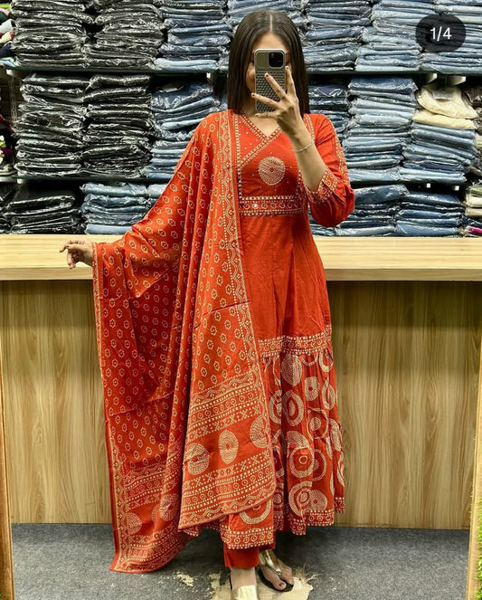 Women’s Cotton Anarkali Suit – Elegant & Comfortable Ethnic Wear