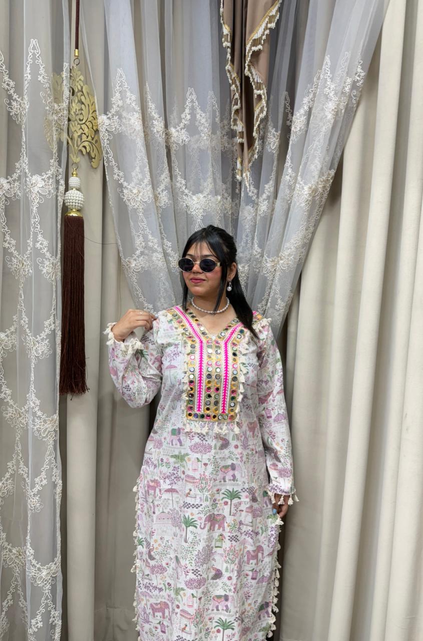 Beautiful Noor Lace Work Cordset for Women | Premium Cotton Designer Coord Set