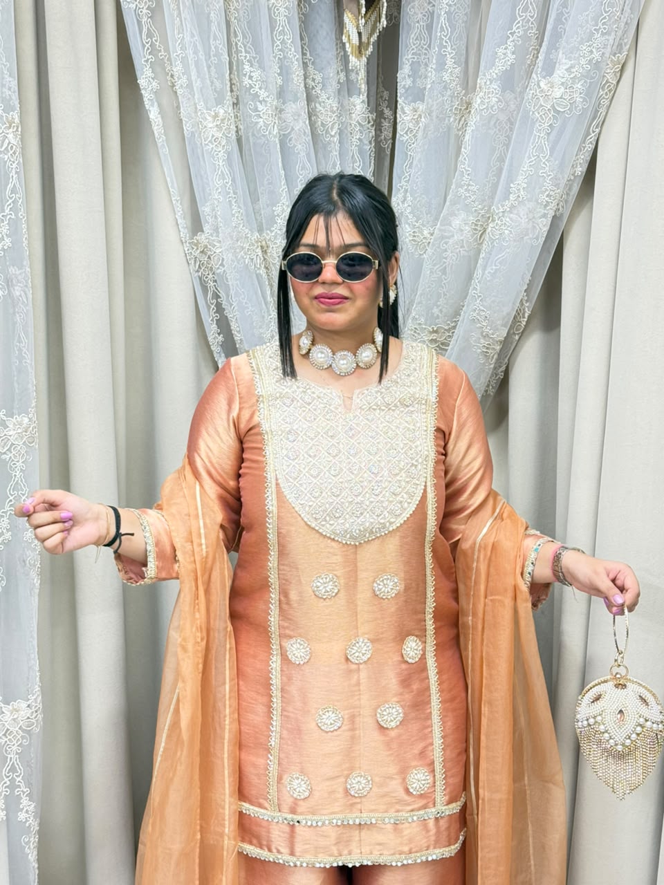 BK Fashions Designer Ziraf Suit Set with Pure Cotton Lining
