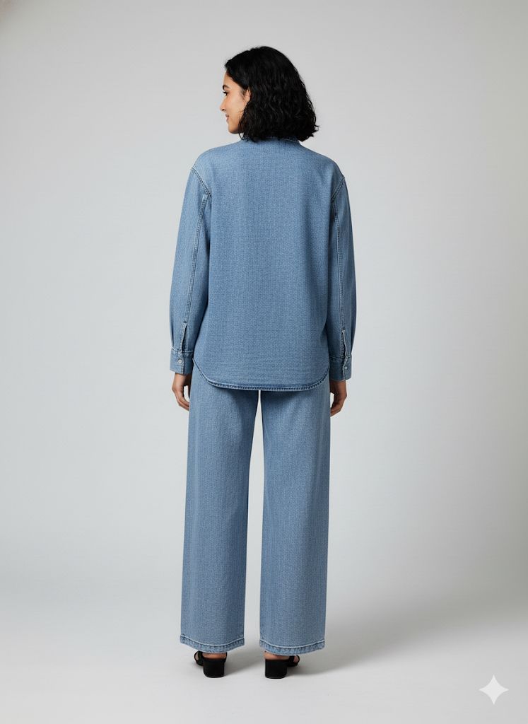 DENIM CO-ORD SET WITH HEARTS