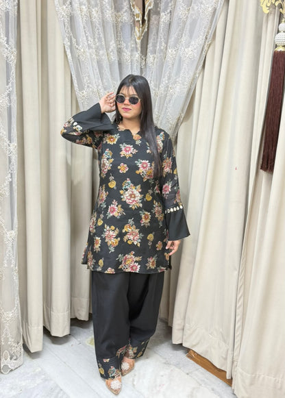 Designer Mul Chanderi Farshi Cordset for Women | Premium Traditional Co-Ord Set