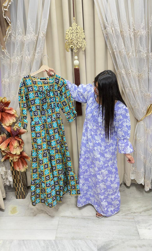 Comfortable Smocked Feeding Dress for Daily Wear (M to 5XL)