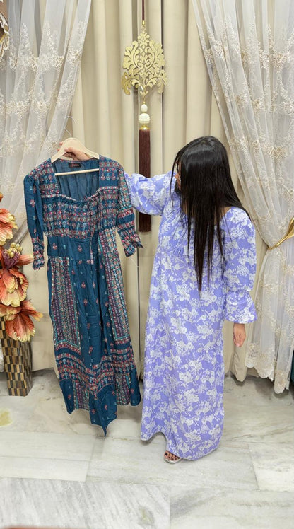Comfortable Smocked Feeding Dress for Daily Wear (M to 5XL)