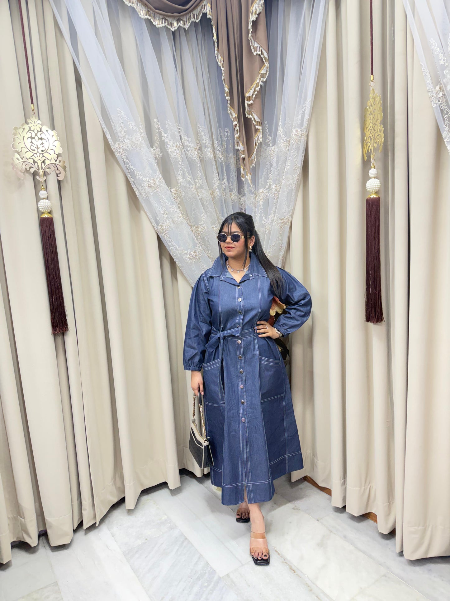 Casual Luxe Denim Shirt Dress