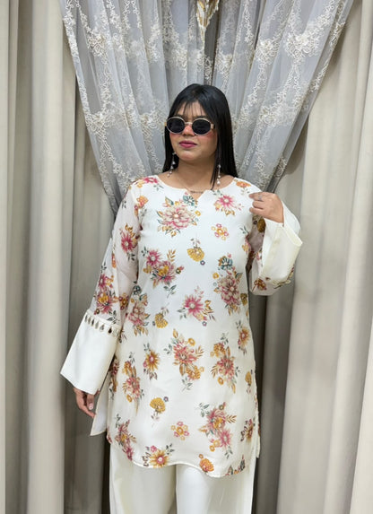 Designer Mul Chanderi Farshi Cordset for Women | Premium Traditional Co-Ord Set