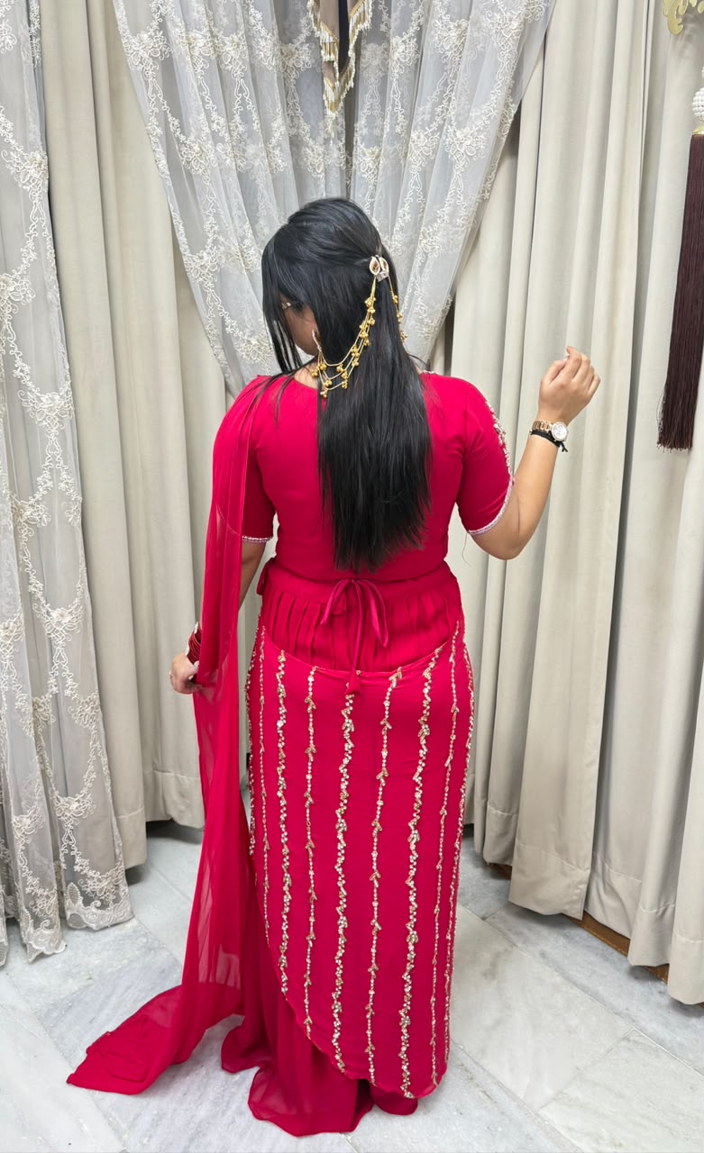 Designer Ready-to-Wear Saree for Women | Premium Pink Saree