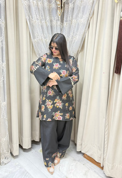 Designer Mul Chanderi Farshi Cordset for Women | Premium Traditional Co-Ord Set