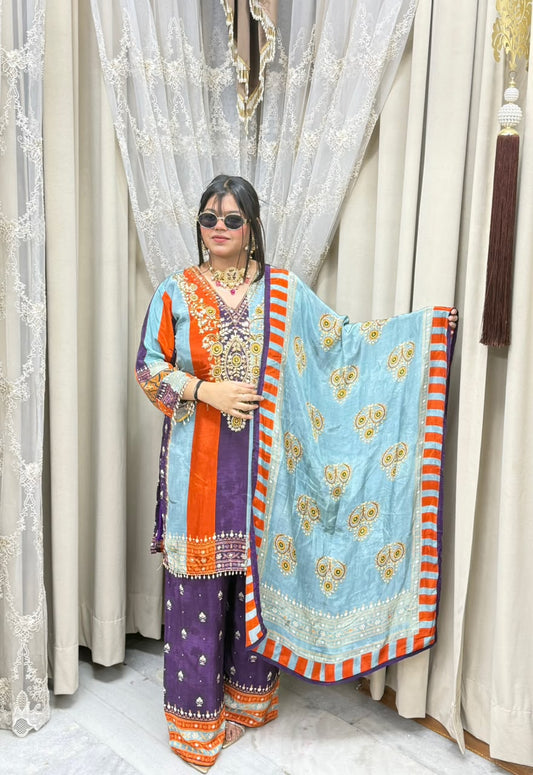 Pure Crepe Designer Suit for Women | Premium Party Wear Suit with Elegant Work