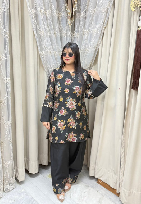 Designer Mul Chanderi Farshi Cordset for Women | Premium Traditional Co-Ord Set