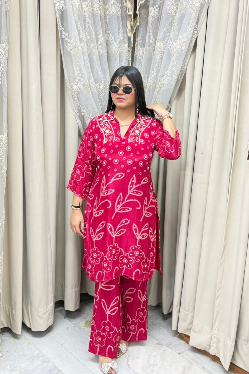 Pure Crepe Designer Handwork Cordset for Women | Premium Party Wear Co-Ord Set