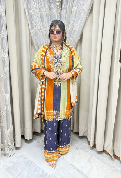 Pure Crepe Designer Suit for Women | Premium Party Wear Suit with Elegant Work