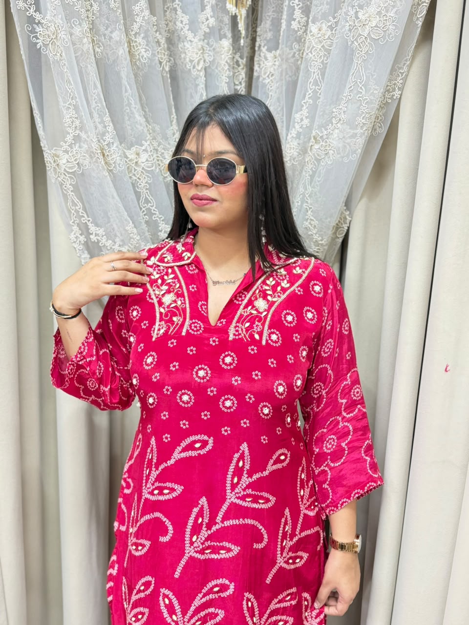 Pure Crepe Designer Handwork Cordset for Women | Premium Party Wear Co-Ord Set