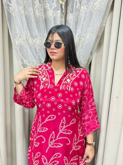 Pure Crepe Designer Handwork Cordset for Women | Premium Party Wear Co-Ord Set