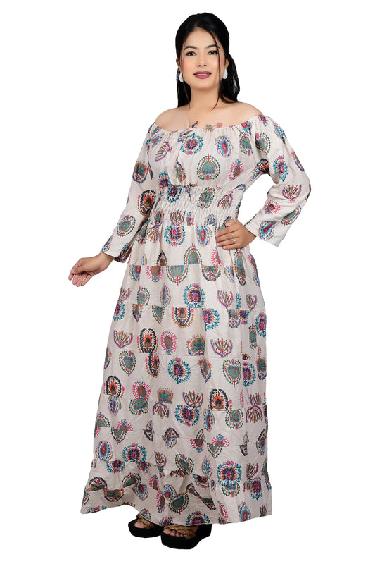 BK FASHION smock printed dress