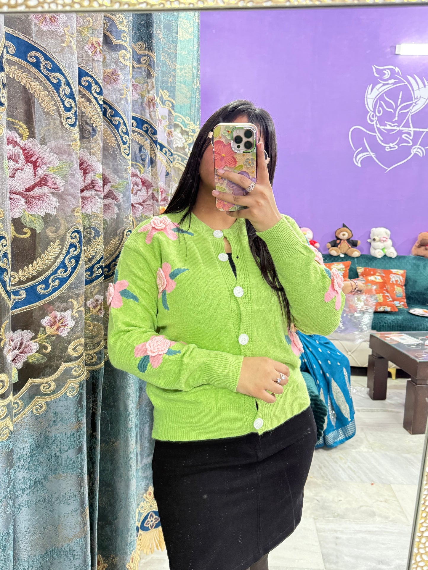 Pinterest Flower Winter Sweater