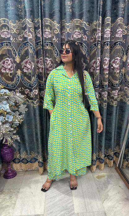 Polka Co-ord Set  2 in 1