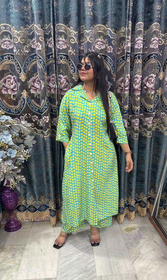 Polka Co-ord Set  2 in 1