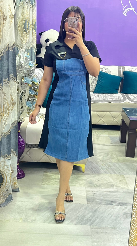 Women perfect denim dress