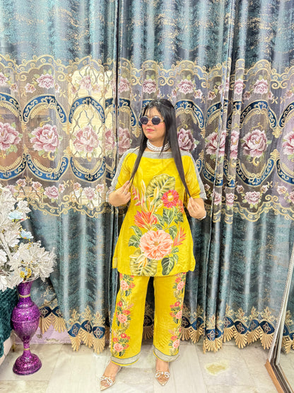 Pure Crepe Florish Co-ord Set