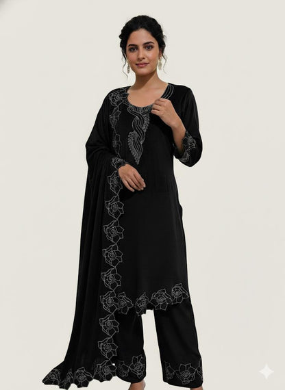 Cut work designer winter suit 😍