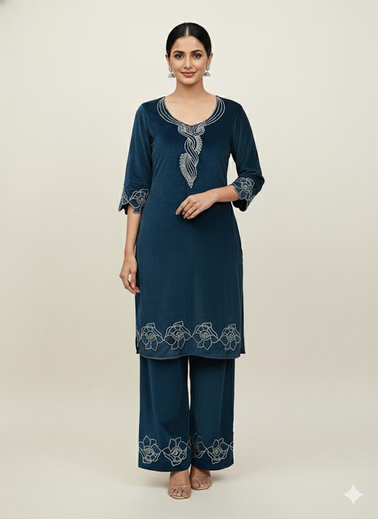 Cut work designer winter suit 😍