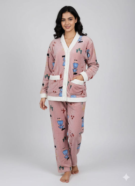Cute Winter furry night suits