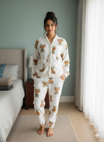 Cute Winter furry night suits