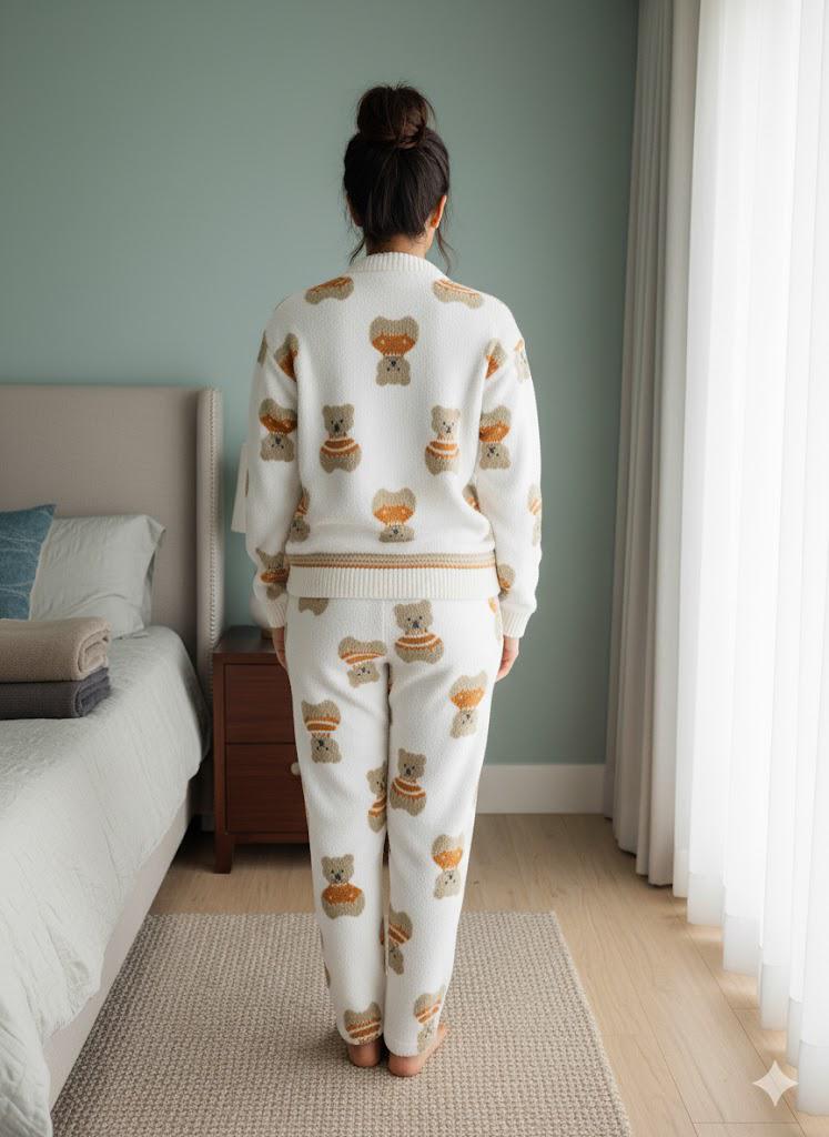 Cute Winter furry night suits