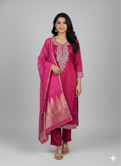 Beautiful vichitra suit 😍