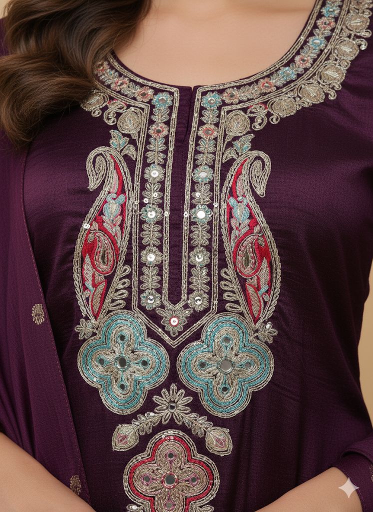 Beautiful vichitra suit 😍