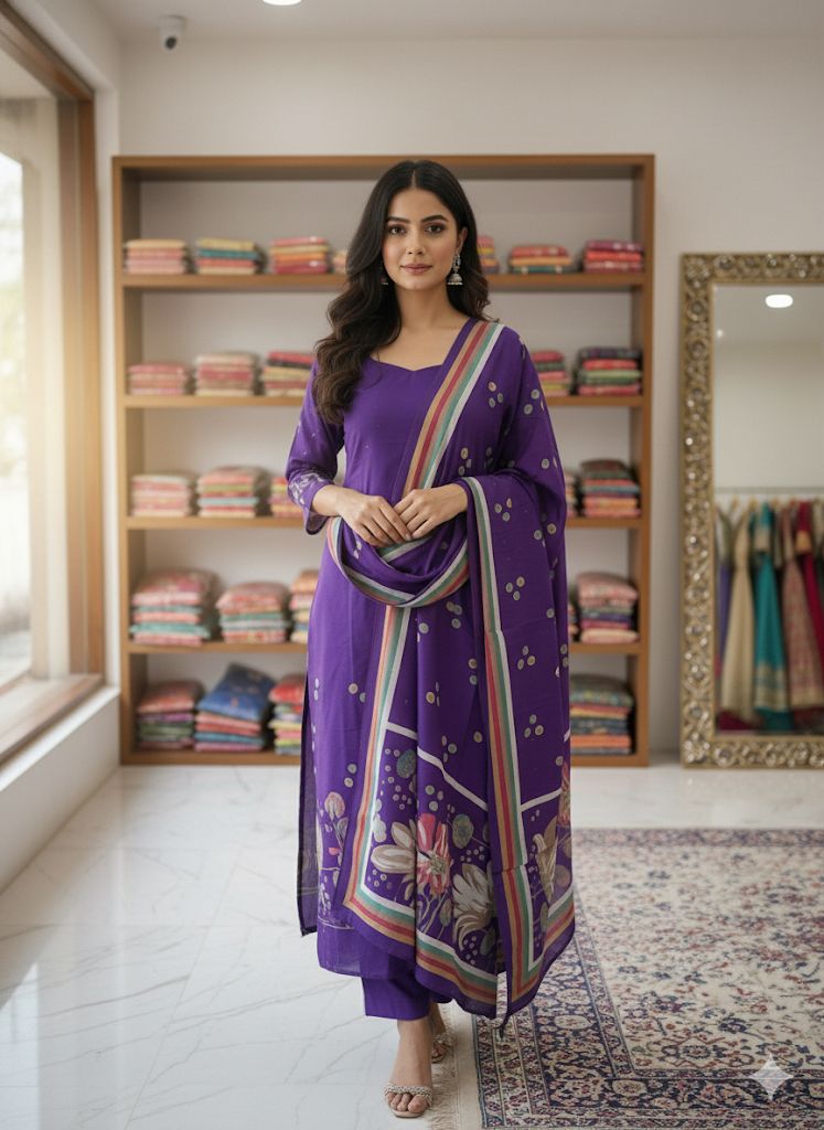 STYELISH KNOT DIGITAL PRITED SUIT