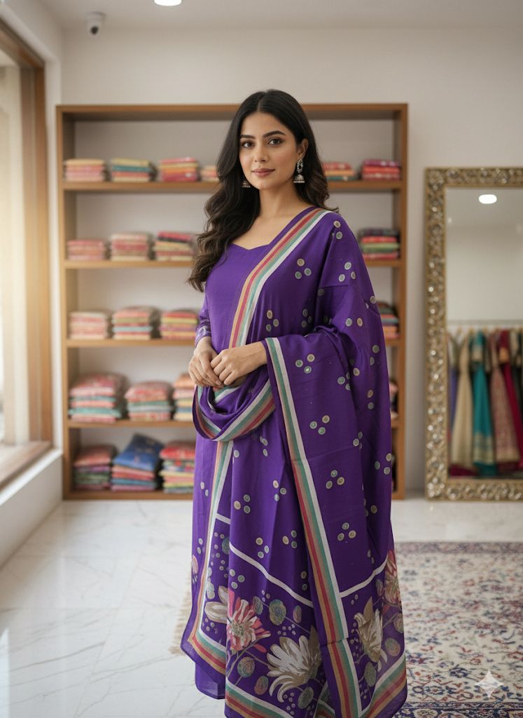 STYELISH KNOT DIGITAL PRITED SUIT