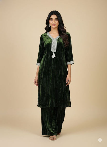 CRUSH VELVET CO-ORD SET