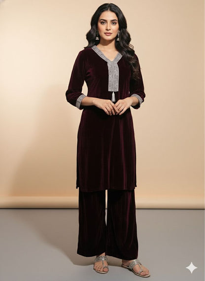 CRUSH VELVET CO-ORD SET