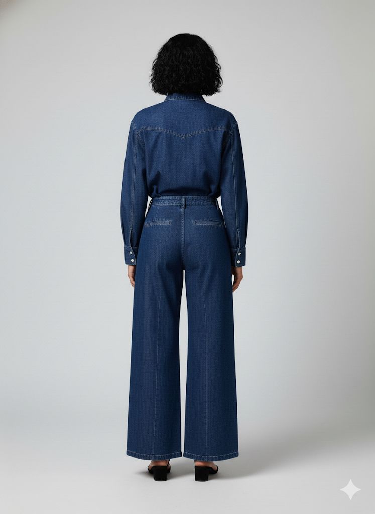 DENIM SEQUENCE WORK COORD SET