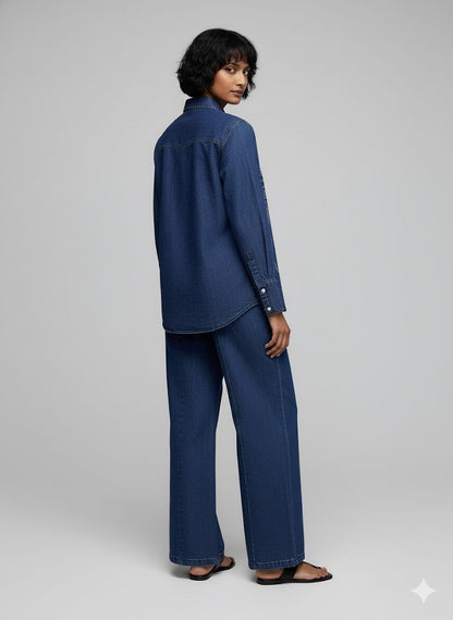 DENIM SEQUENCE WORK COORD SET