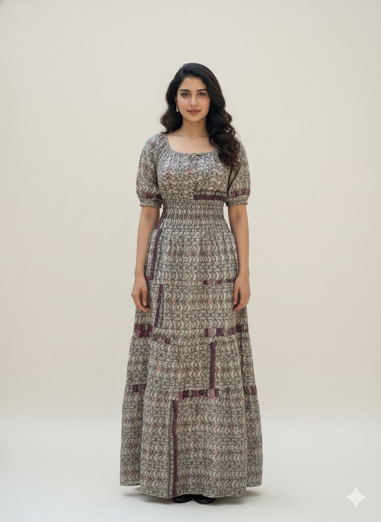 BEAUTIFUL PRINTED SMOKE  DREES