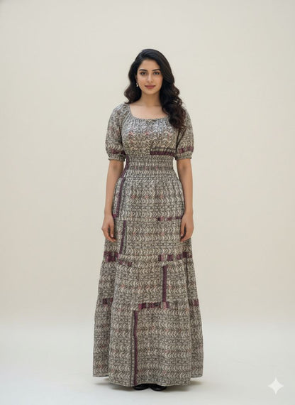 BEAUTIFUL PRINTED SMOKE  DREES