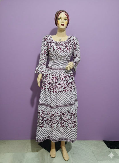 WHITE FLOWER SMOKE DRESS