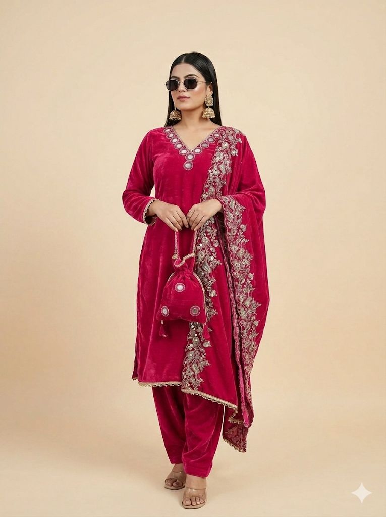 Designer Vavet Peacock Suit