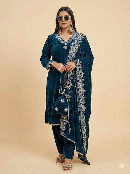 Designer Vavet Peacock Suit