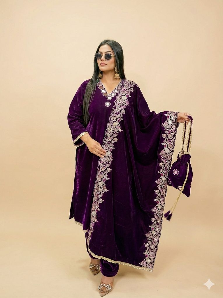 Designer Vavet Peacock Suit